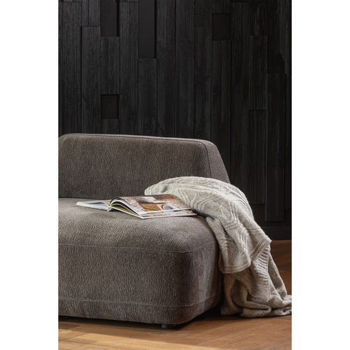WOOOD fauteuil met verplaatsbare rugleuning Sterck - Polyester - Charcoal - 118x102x41 - vtwonen shop