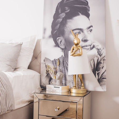 Kare Design tafellamp Animal - konijn - 68cm - goud en beige - vtwonen shop