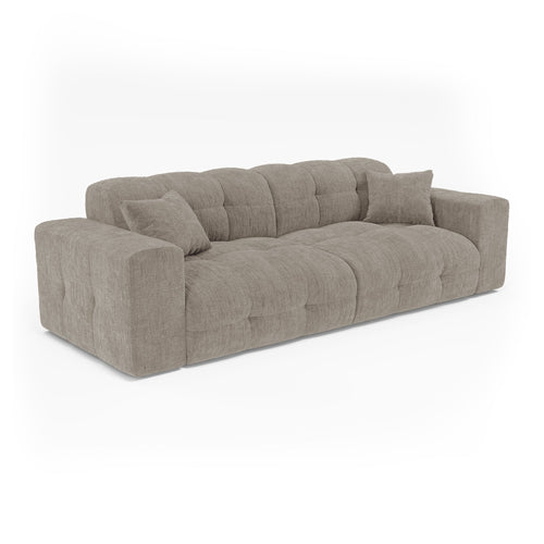 Premium Interiors - Bank COCOON - gewaafd fluweel mol 230cm