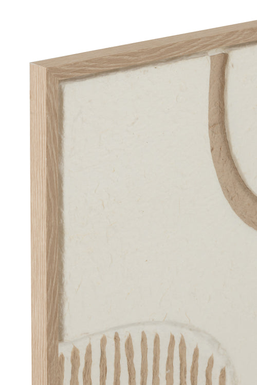 J-Line schilderij Vormen - papier - wit/beige - 2 stuks - vtwonen shop