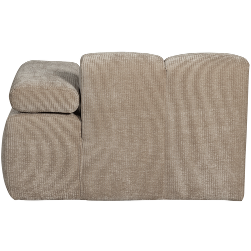 WOOOD chaise longue element rechts Mojo - Ribstof - Zand -74x162x122cm - vtwonen shop