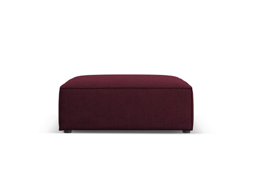 Cosmopolitan Design Poef Arendal chenille met ribbeleffect, robijn - 80x102x40cm