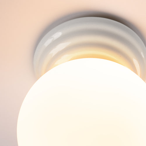 Sollux Lighting Plafondlamp ZORI wit IP44 - 12x16x12cm