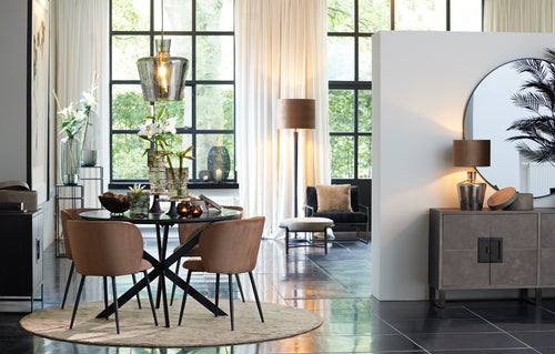 Light & Living eetkamerstoel ELYNA - 56x55x79cm - bruin - Set van 2 - vtwonen shop