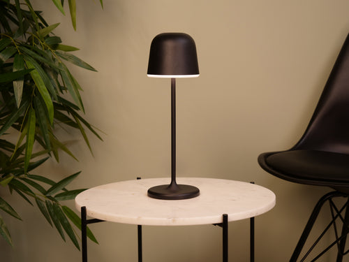 EGLO tafellamp Mannera - aanraakdimmer - draadloos - 34 cm - zwart