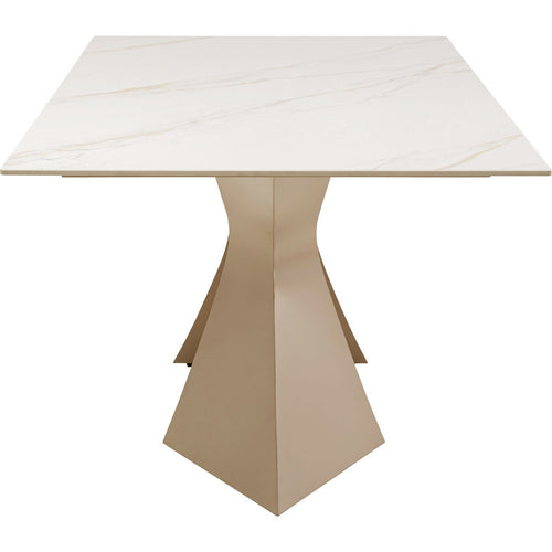 Kare Design Eettafel Gloria 200x100cm macchiato keramiek wit
