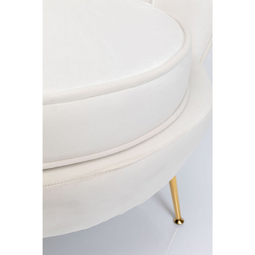 Kare Design Fauteuil Water Lily fluweel creme - vtwonen shop