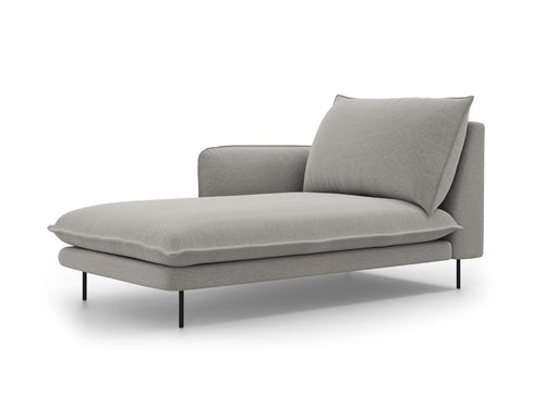 Cosmopolitan Design linker meridiaan Vienna structurele stof, lichtgrijs - 170x110x95cm