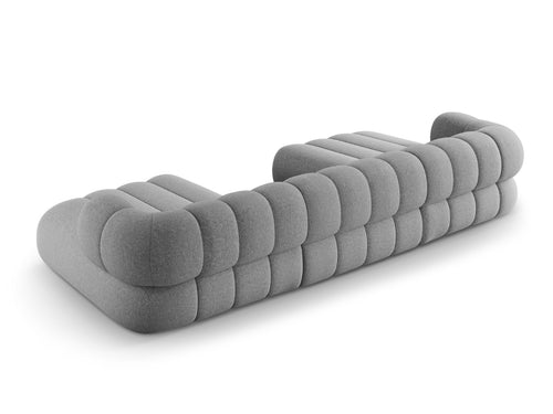 Cosmopolitan Design Panoramische bank Koge 6-zits, chenille lichtgrijs - 165x348x70cm