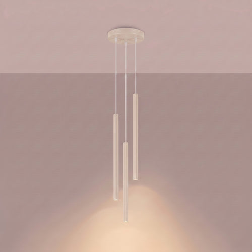 Sollux Lighting Hanglamp ARCHE 3P beige - 20x20x120cm