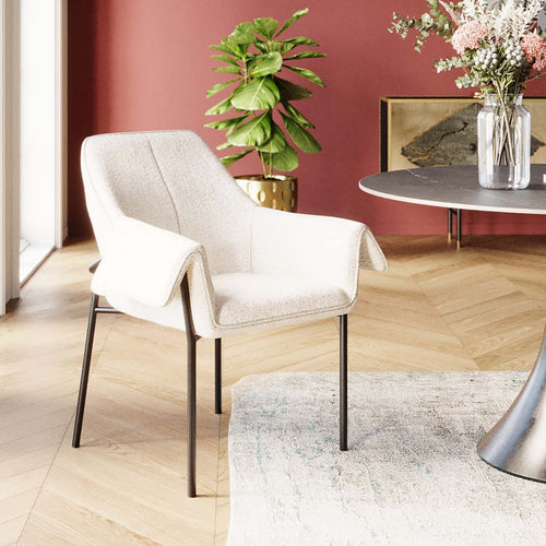 Kare Design Stoel met armleuning Bess creme - vtwonen shop