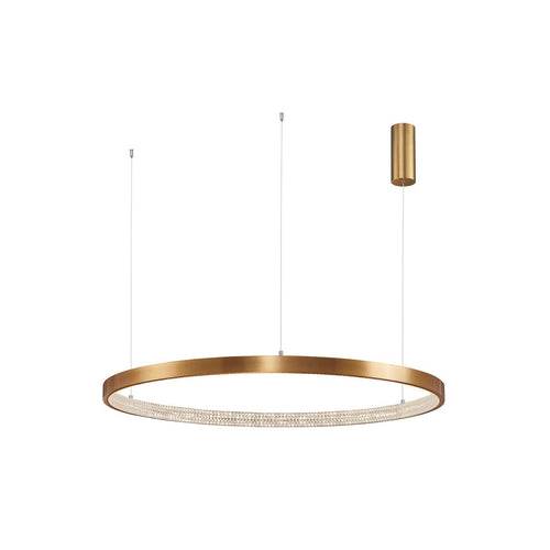 Merano Clarksville Geïntegreerde LED Hanglamp Plafondlamp Antiek Goud Messing Aluminium LED 60W 4030Lm 3000K