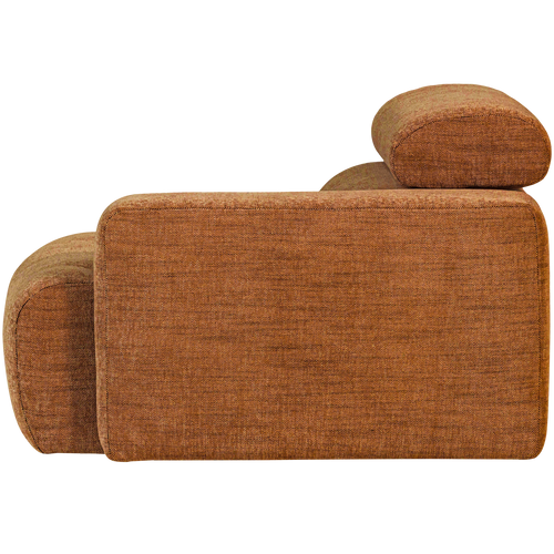 WOOOD 1-zits element bank arm rechts Novi - Polyester - Oranje Melange - 86x109x113