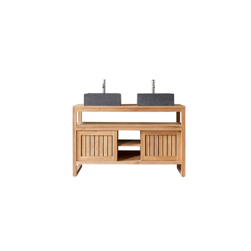 Tikamoon Badmeubel in massief teak 120 cm - Naturel