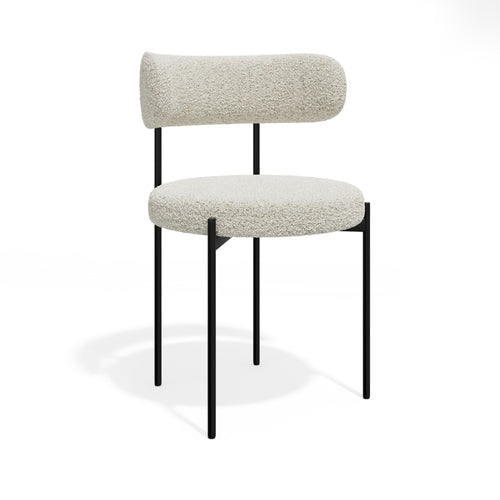 Premium Interiors - Set van 2 stoelen MUSE - bouclette crème 52cm