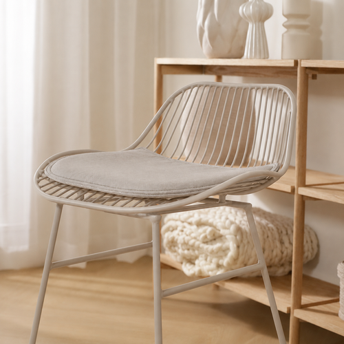 Nolon Pleun Metalen Barkruk Grijsbeige