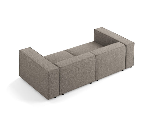 Cosmopolitan Design Bank Arendal 3-zits, chenille, grijs - 102x204x70cm