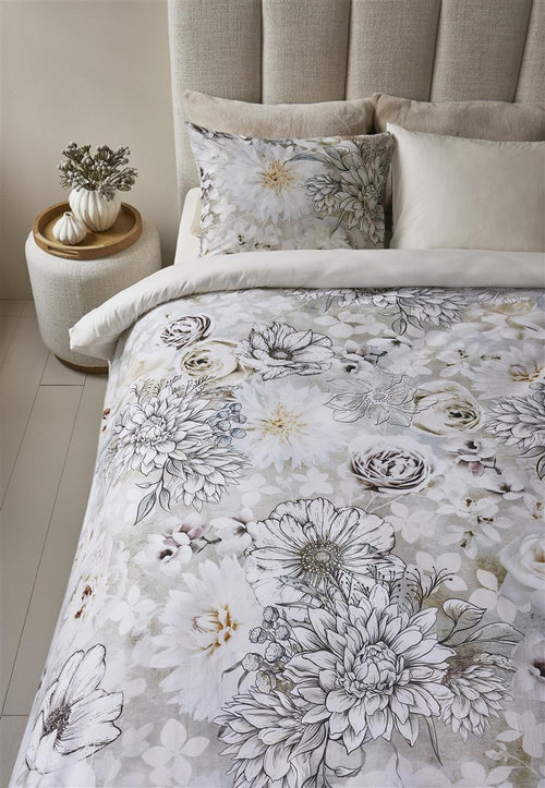 Rivièra Maison - Flourish dekbedovertrek - Lits-Jumeaux XL - 260x200/220 cm - Zand
