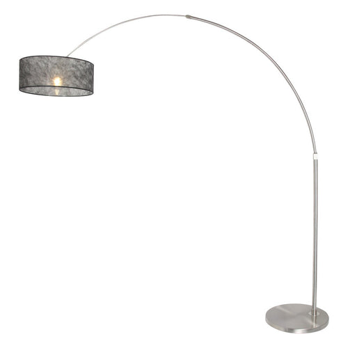 Steinhauer vloerlamp Sparkled - 1 lichts - 190x 230 cm - mat chroom zwart - vtwonen shop