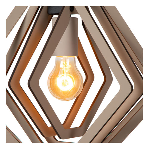 Lucide hanglamp MAURO - 1xE27 - Taupe