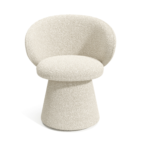 Sia Home - Stoelen FLARE - Bouclette stof - Crème - 54cm