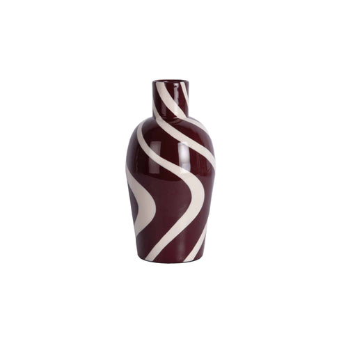 Present Time vaas Dublin Swirl - rood - Ø5cm