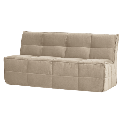 vtwonen Eetbankje Met Rugleuning 164cm Cluster - Velvet - Zacht Beige - 86x164x75