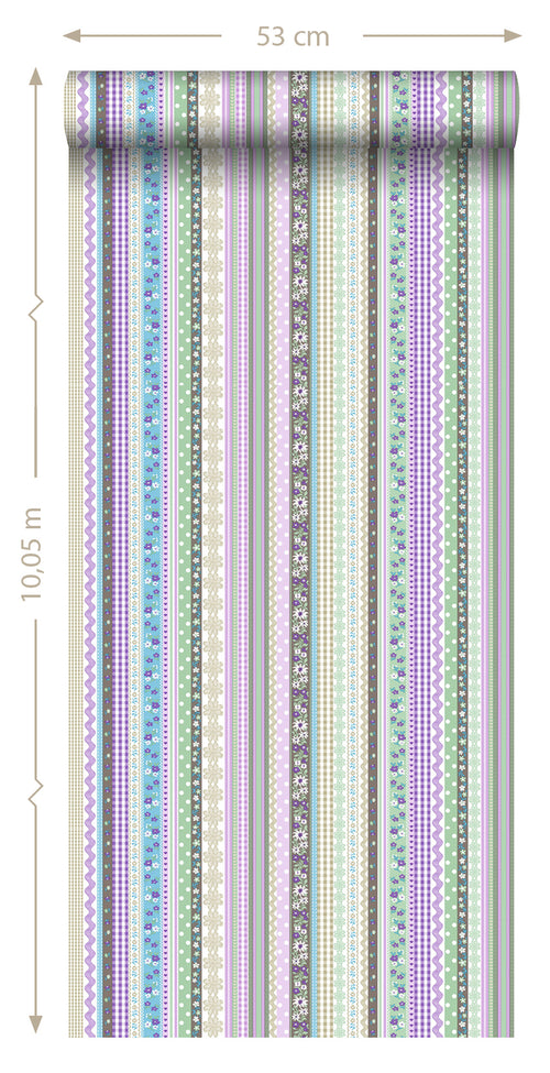 ESTAhome behang lintjes pastelkleuren - 53 cm x 10.05 m - 138143