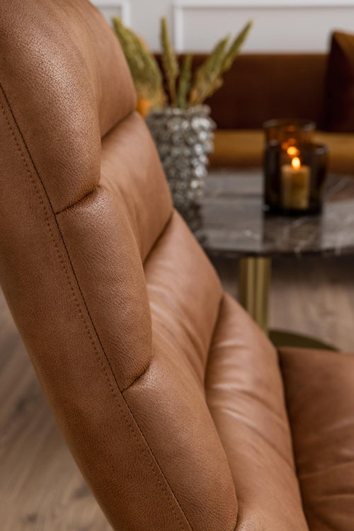 Rebellenclub Fauteuil Corby - Cognac - vtwonen shop