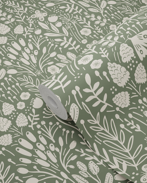 ESTAhome behang bloemetjes groen - 50 x 900 cm - 131250 - vtwonen shop