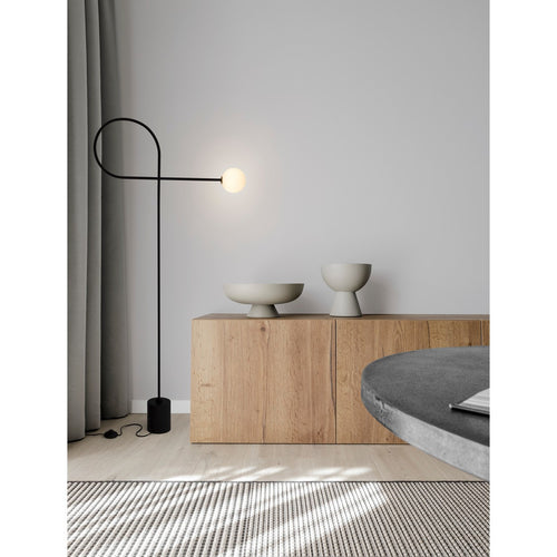 Nova Luce DEDALO Vloerlamp Sandy Black, Opal LED G9 1x5W
