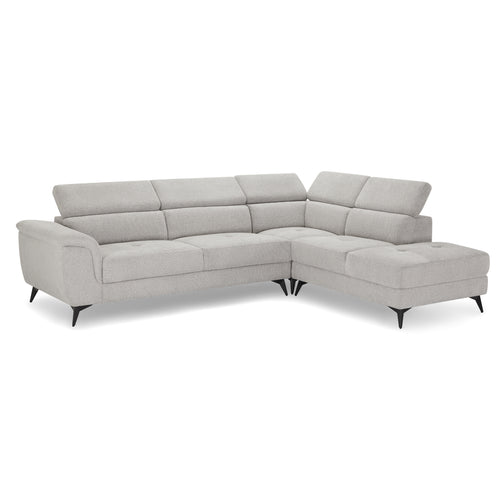 Furnhouse chaise longue bank rechts Betis - Grijs - Stof - 95x290x90