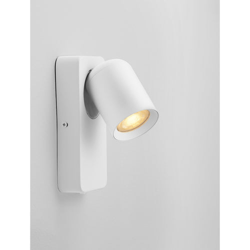 Nova Luce COSMINA Leeslamp voor aan de muur, zandwit, GU10 fitting, 1x10W, aan/uit-schakelaar.