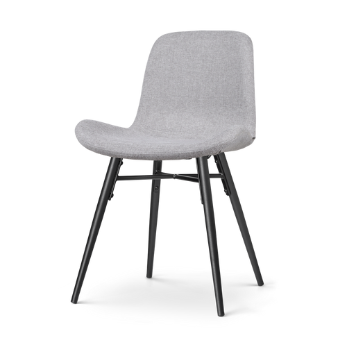 Nolon Nena-Fé Eetkamerstoel Lichtgrijs - Zwarte Houten Poten - vtwonen shop