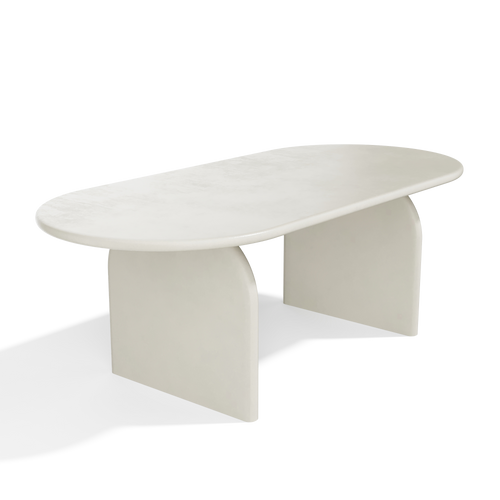 Premium Interiors - Eettafel BRIA - microcement wit 200cm