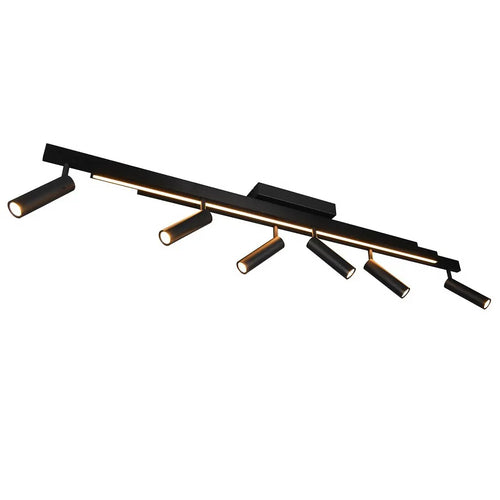 Trio Leuchten plafondlamp Zeno - 6 lichts -  180  x 8.5   cm - zwart