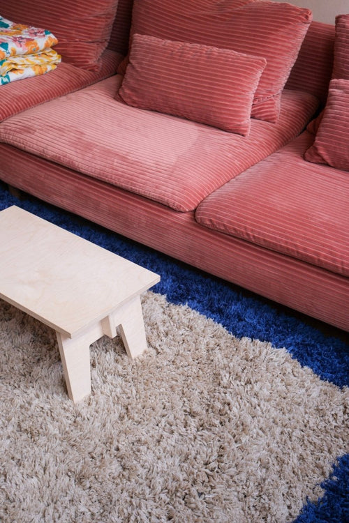 Interieur05 vloerkleed Pilo - hoogpolig - beige/blauw - 160 x 230 cm - vtwonen shop