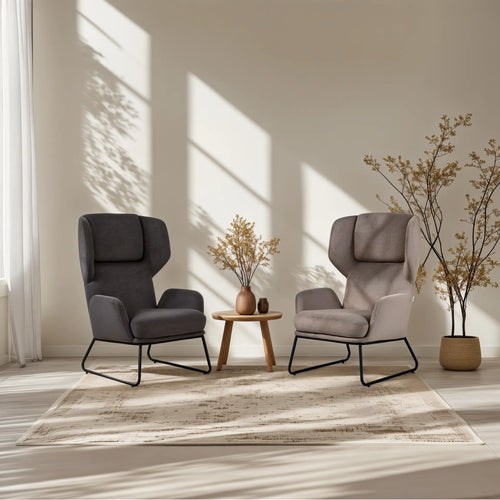 FurniLux Fauteuil Jay Licht Grijs - Van collectie – Moderne Elegantie en Comfort - kunstleer - 65 x 69 x 110cm - vtwonen shop