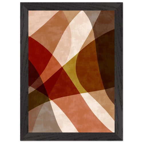 Artfulprints Poster met Lijst Boho – Autumn blend   - A4 21x29.7 cm - Bruin