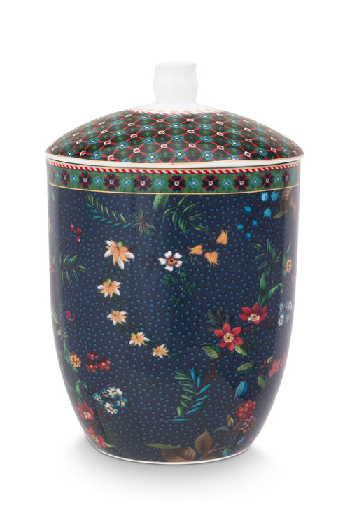 Pip Studio - Berry Blues Blue - Voorraadpot - Opbergpot - 1,5L