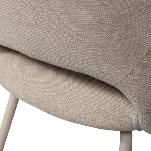 WOOOD eetkamerstoelen Jenny - Polyester - Naturel - Set van 6