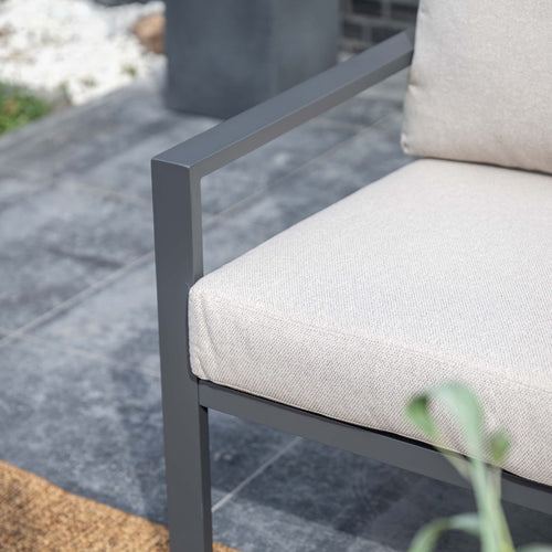 Garden Impressionsloungeset Durban 4-delig - donker grijs - desert sand