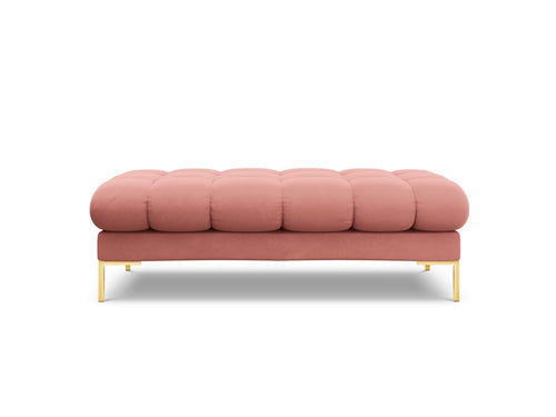 Cosmopolitan Design Bank Bali 2-zits, flueel, roze - 62x133x40cm
