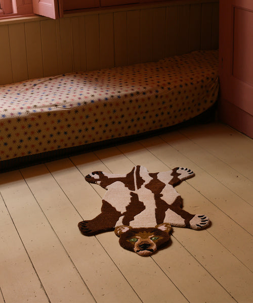 Doing Goods Quin Beer Vloerkleed - Klein 92 x 62 x 2 cm - 100% wol