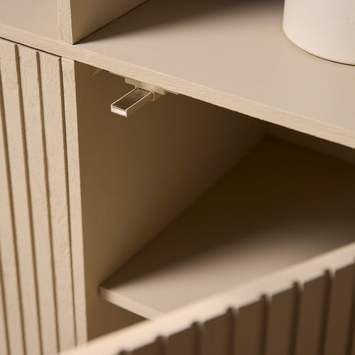 StarFurn Vakkenkast Madison XL - Zandkleur Hout - 135x45x200cm - vtwonen shop