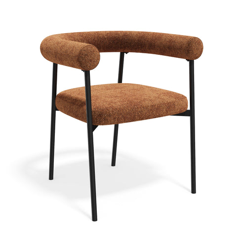 Premium Interiors - Set van 2 stoelen LOU - getextureerd fluweel terracotta 64cm