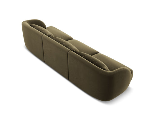 Cosmopolitan Design Bank Tulum 3-zits, flueel, groente - 90x255x70cm