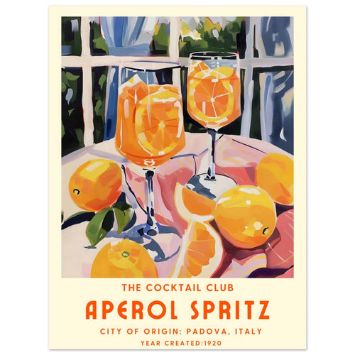 Artfulprints  Aperol Spritz - The cocktail club II   poster 30x40 cm - vtwonen shop