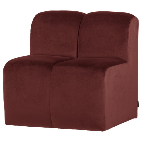 WOOOD eetbank 84 cm met rugleuning Mojo - Velvet - Kastanjebruin - 83x84x73