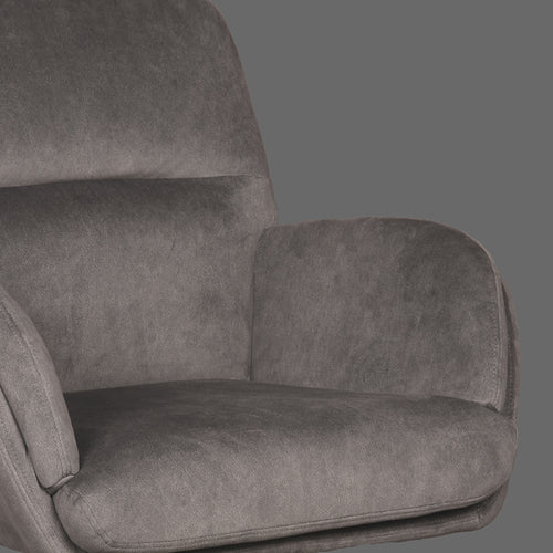 LABEL51 Fauteuil Moss - Antraciet Stof - Draaibaar